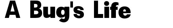 A Bug's Life font preview
